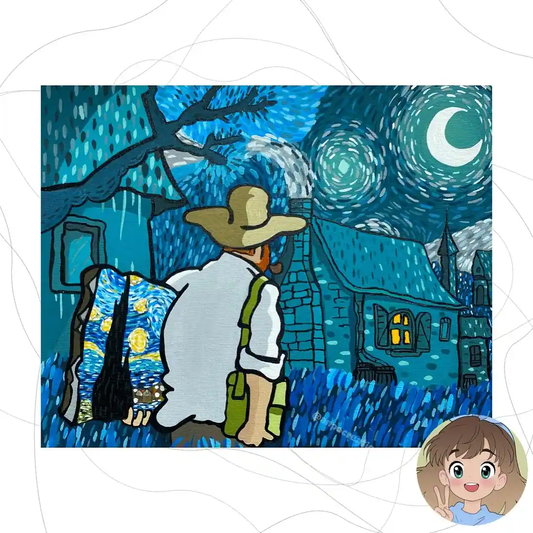 Imagen de una pintura inspirada de Van Gogh